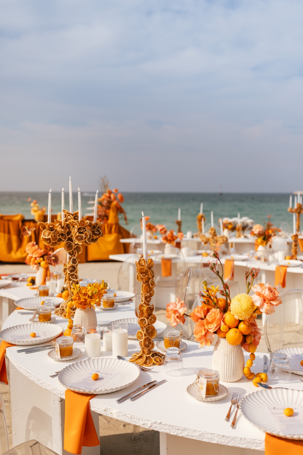 An Orange Engagement Party with Orange Hues