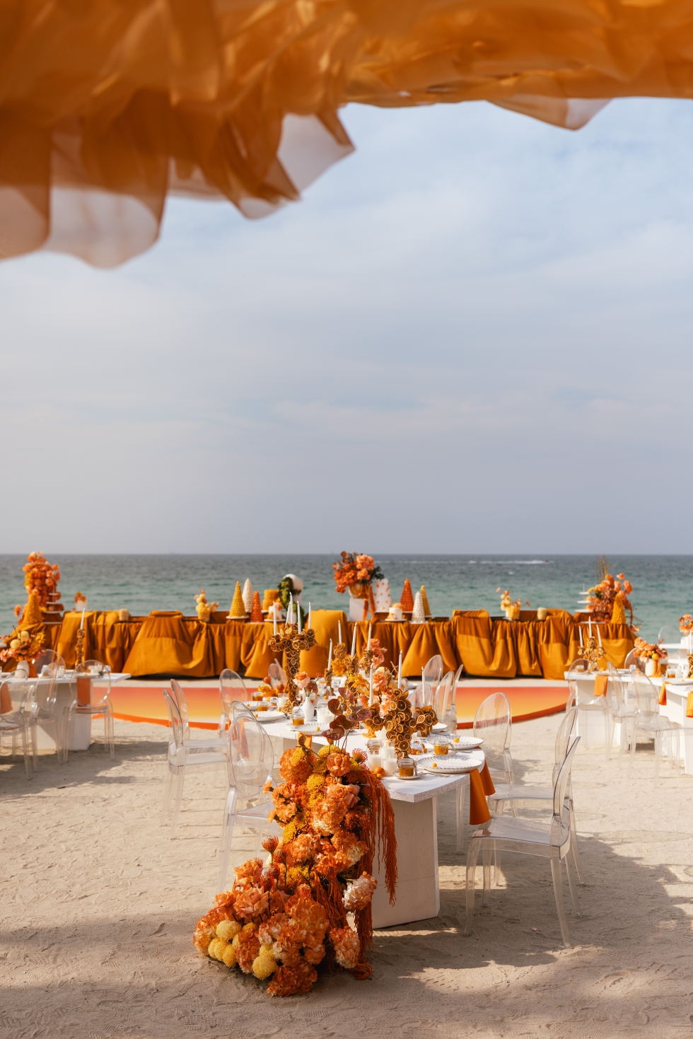 An Orange Engagement Party with Orange Hues