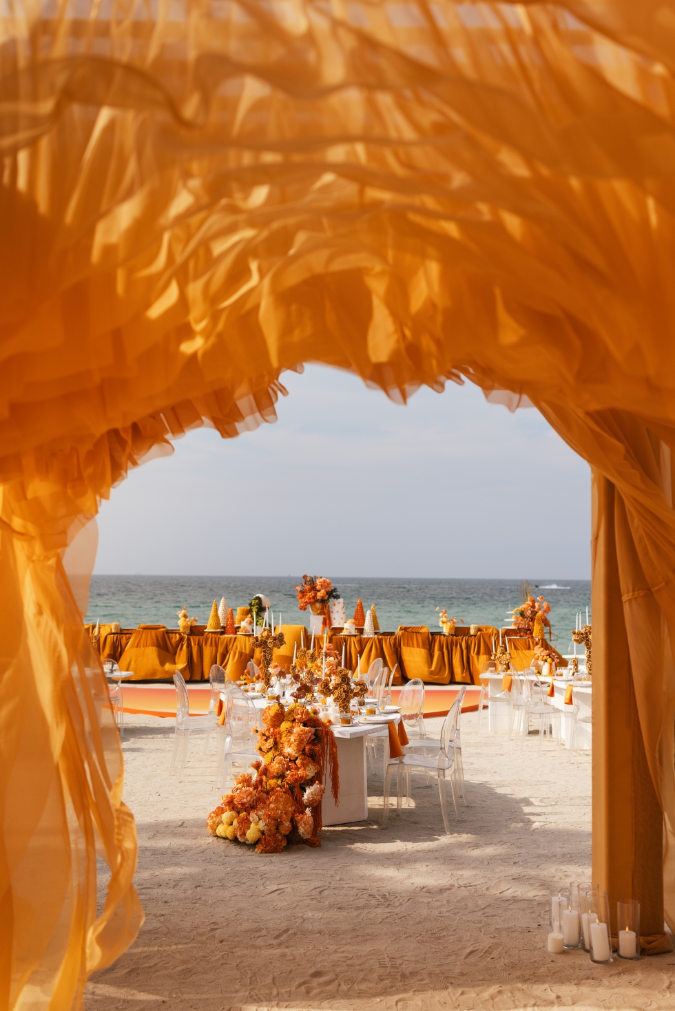 An Orange Engagement Party with Orange Hues