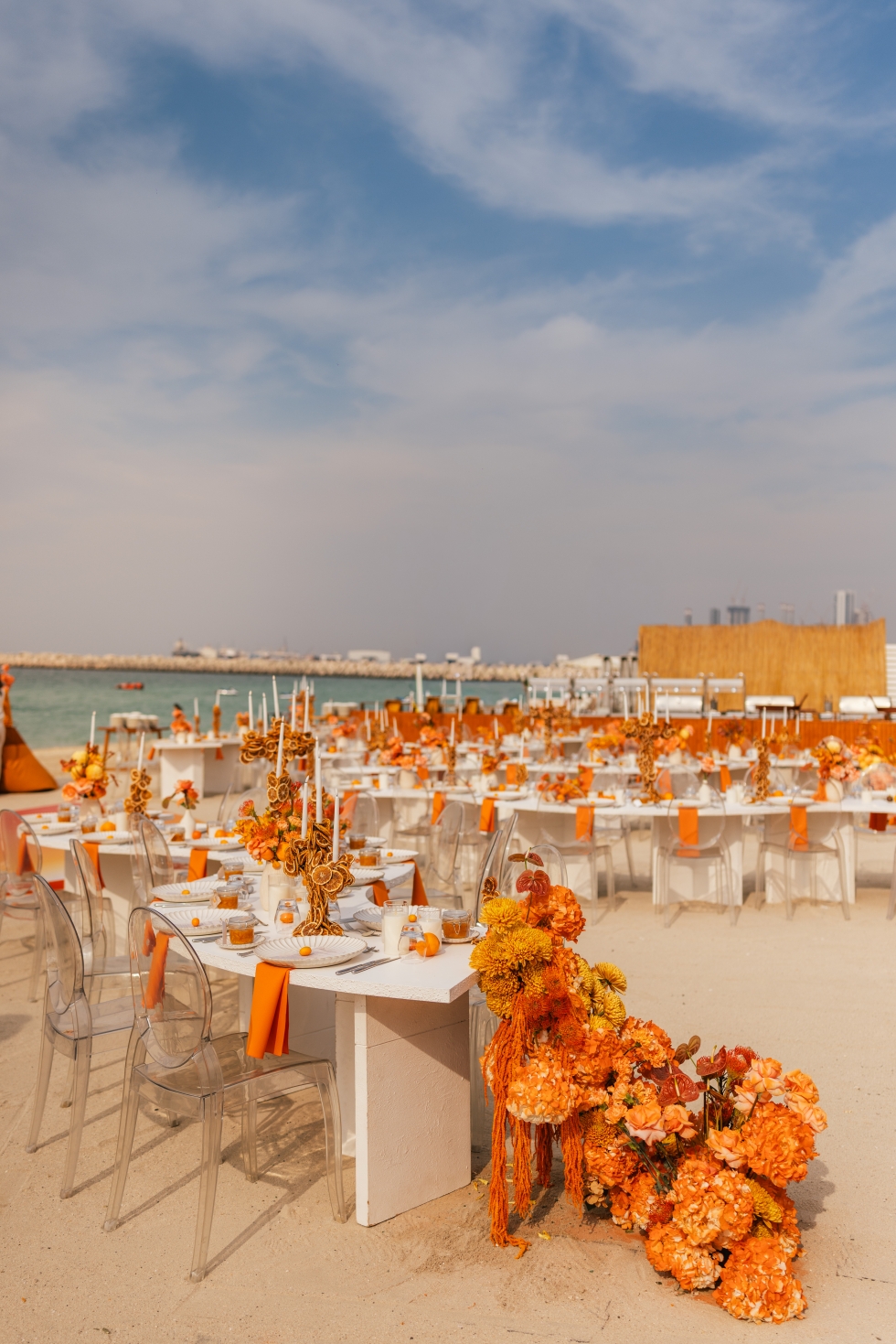 An Orange Engagement Party with Orange Hues