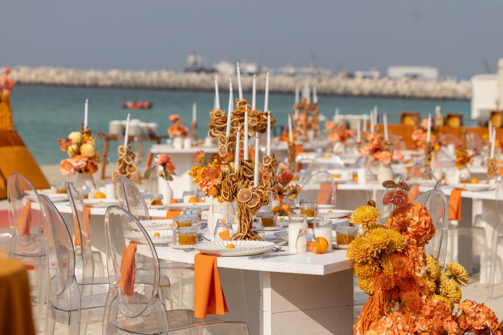 An Orange Engagement Party with Orange Hues