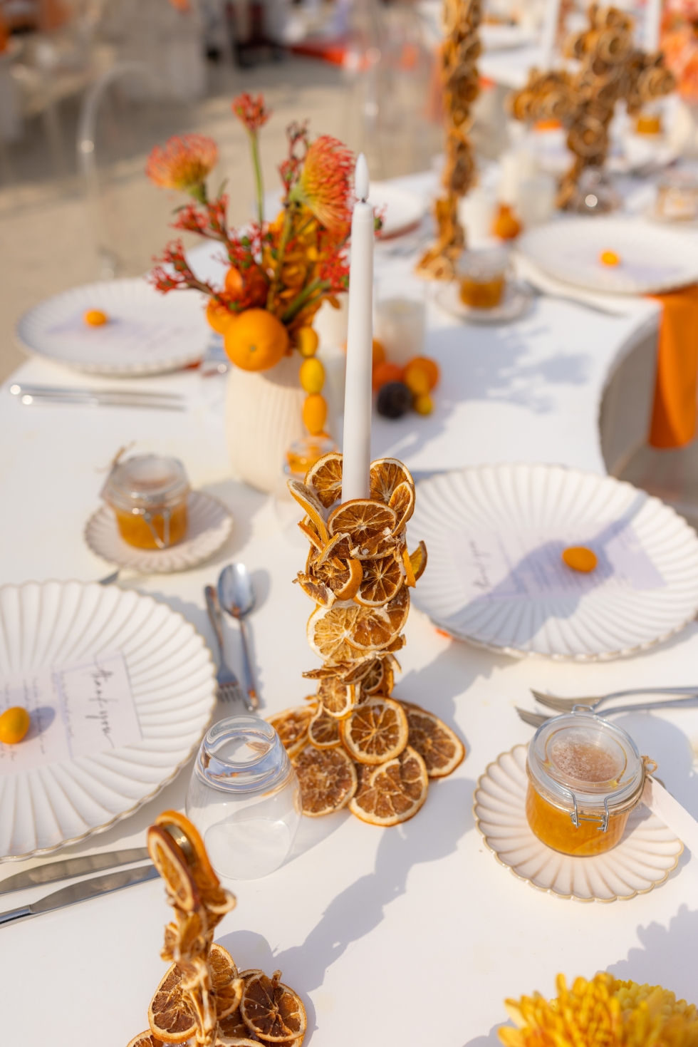 An Orange Engagement Party with Orange Hues