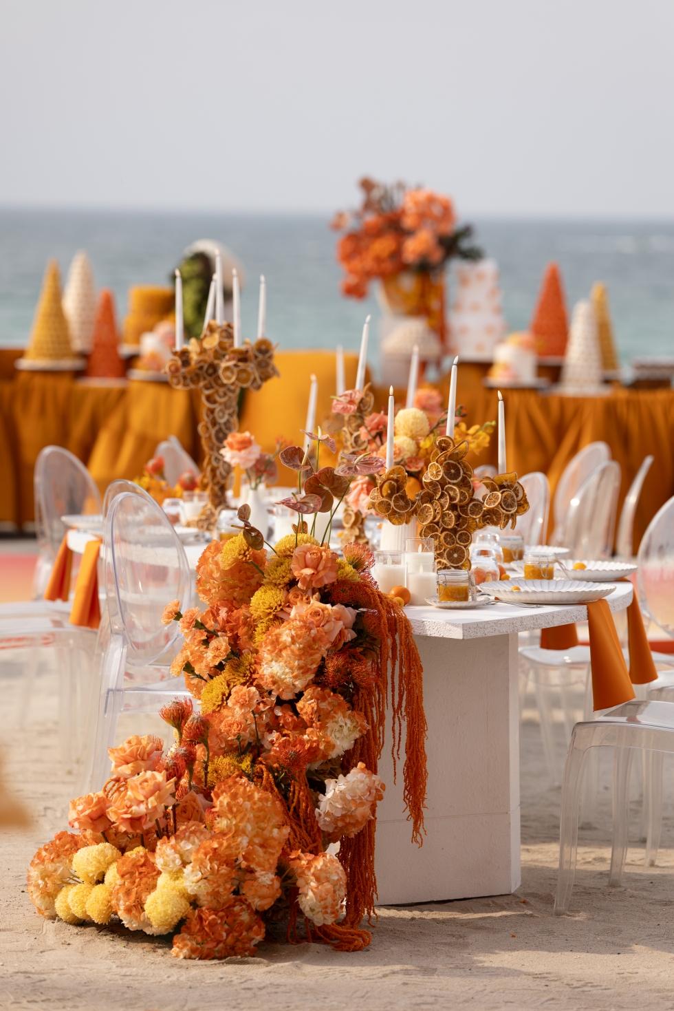 An Orange Engagement Party with Orange Hues