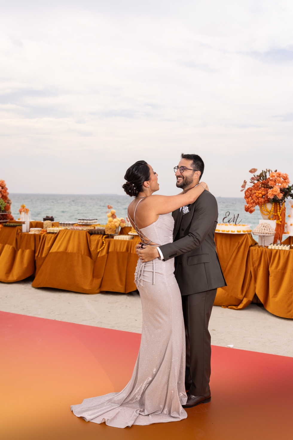 An Orange Engagement Party with Orange Hues