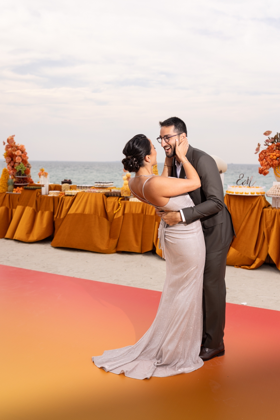 An Orange Engagement Party with Orange Hues