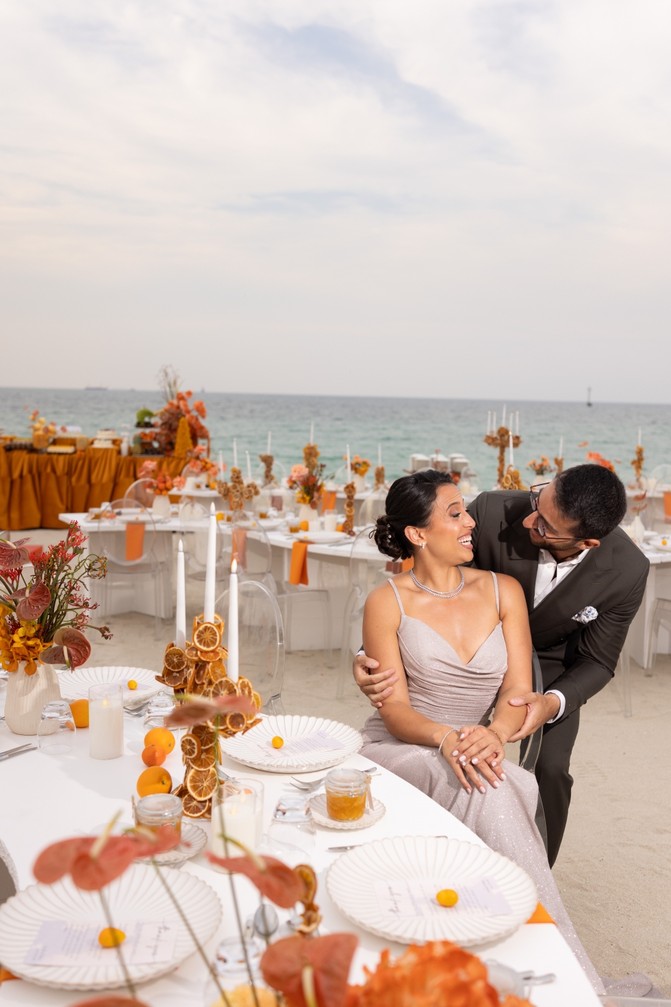 An Orange Engagement Party with Orange Hues