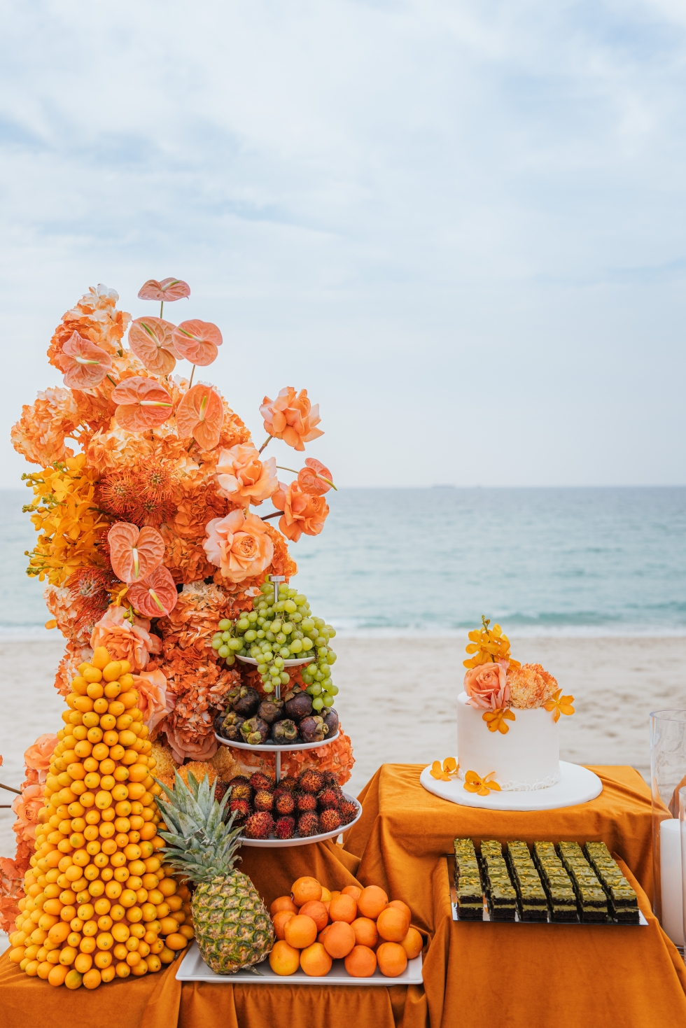 An Orange Engagement Party with Orange Hues