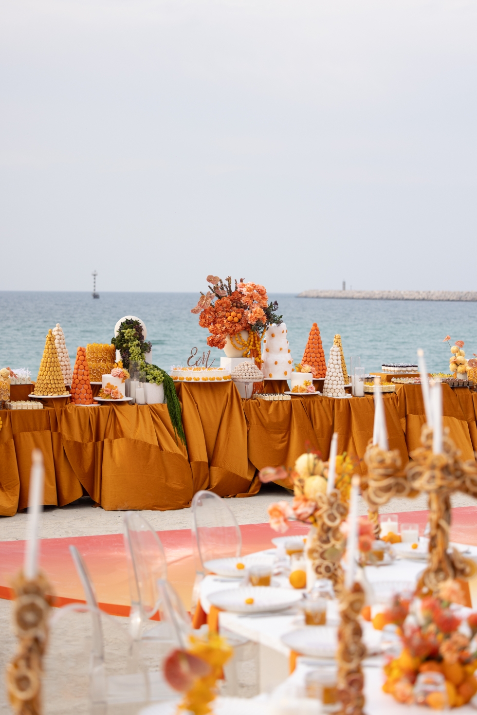 An Orange Engagement Party with Orange Hues