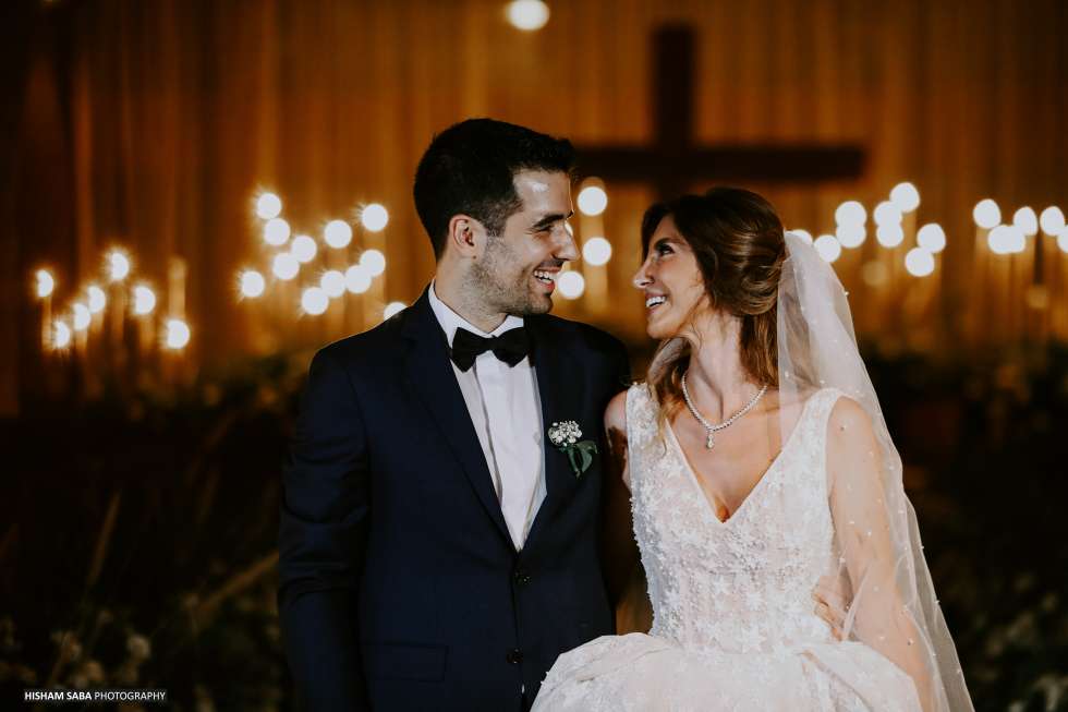 A Sparkling Golden Wedding in Lebanon