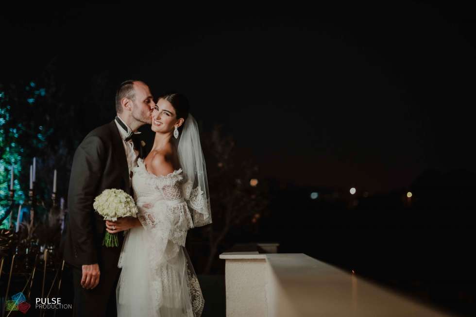 A Modern Blue and Metallics Wedding in Lebanon