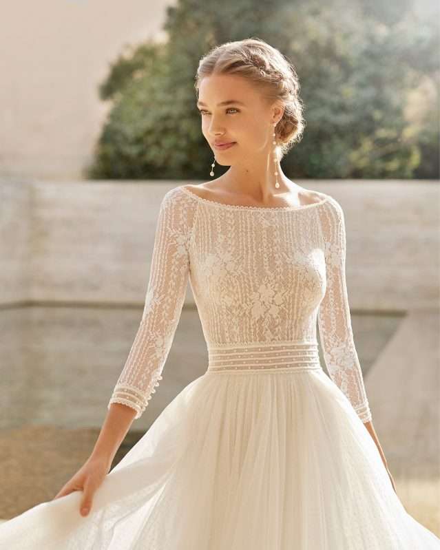 CLARA Simple Crepe Wedding Dress