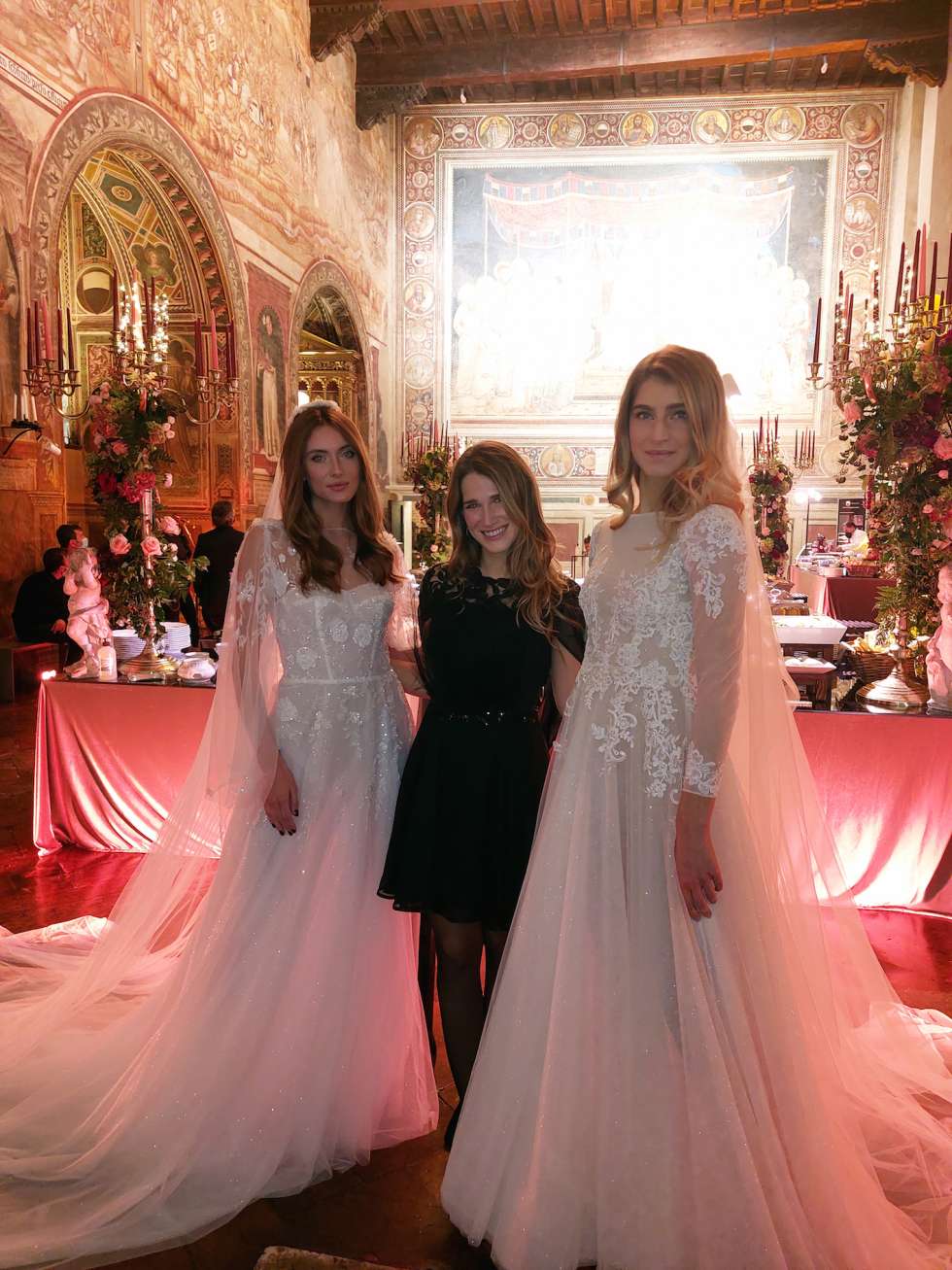 Sofia Provera with her Models in Siena