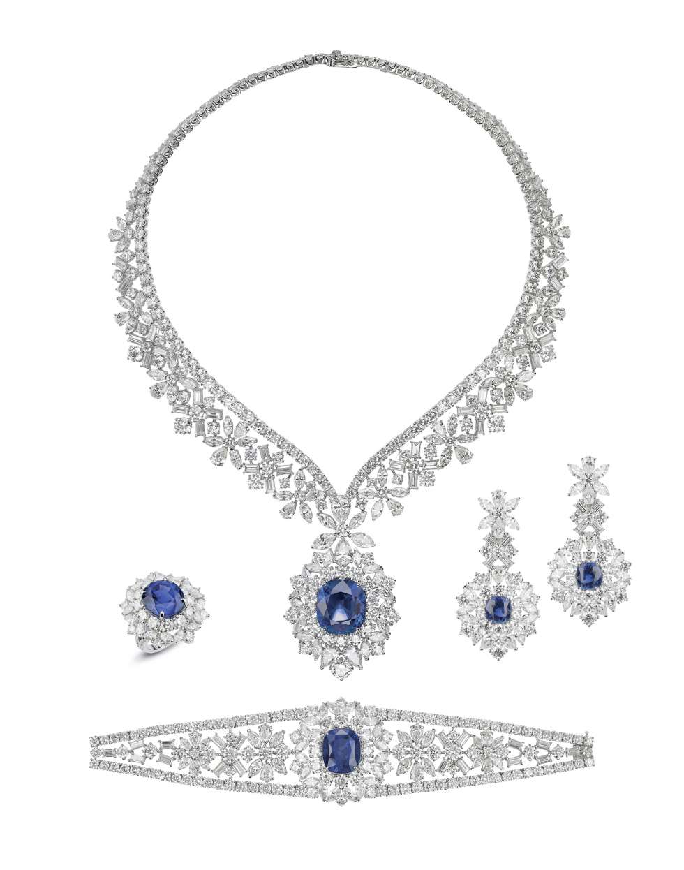 Oceana: Sapphire and Diamond Jewelry Set by Mouawad